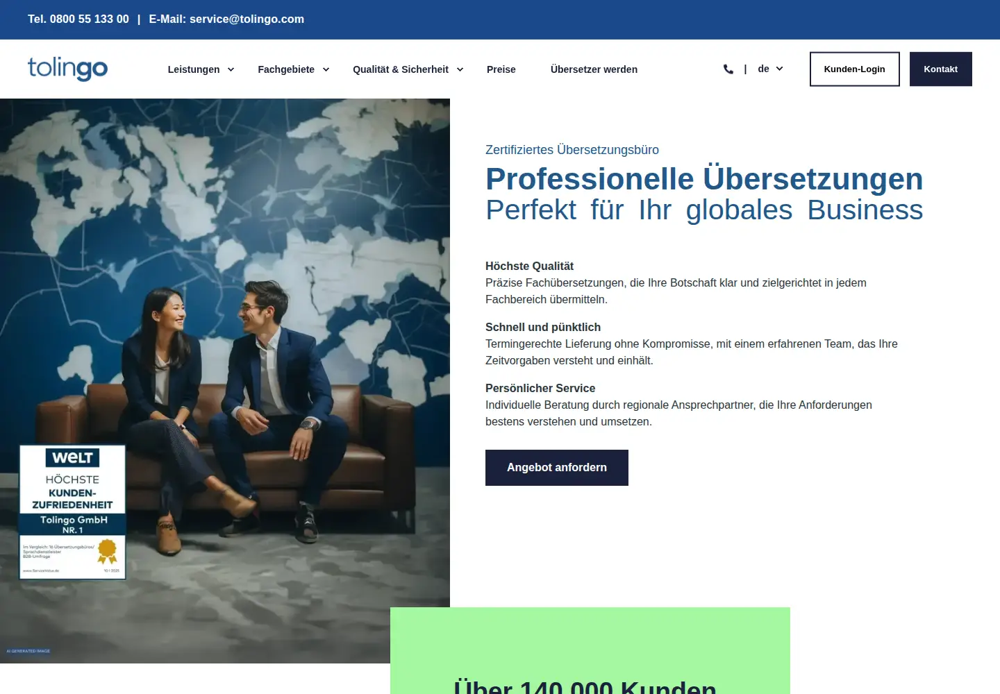 Screenshot of tolingo.com