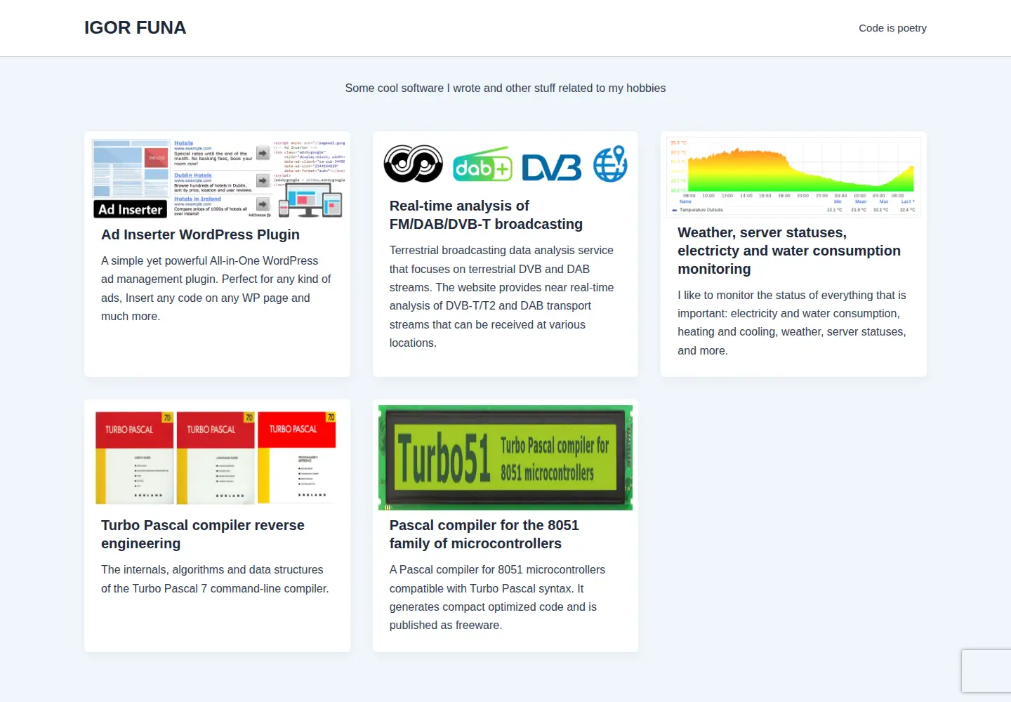 Screenshot of igorfuna.com