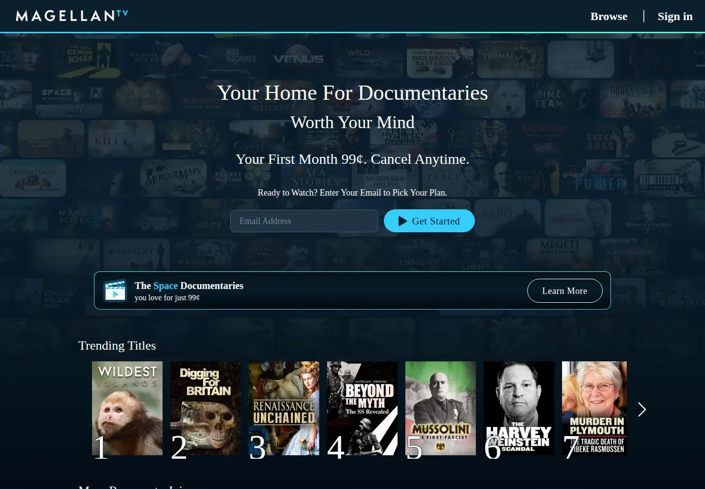 Screenshot of magellantv.com