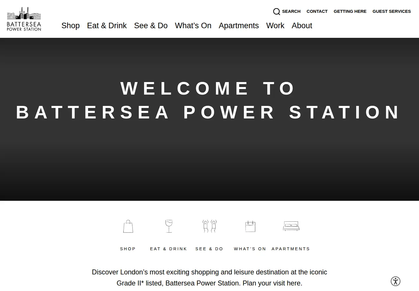 Captured homepage of batterseapowerstation.co.uk in the current scan