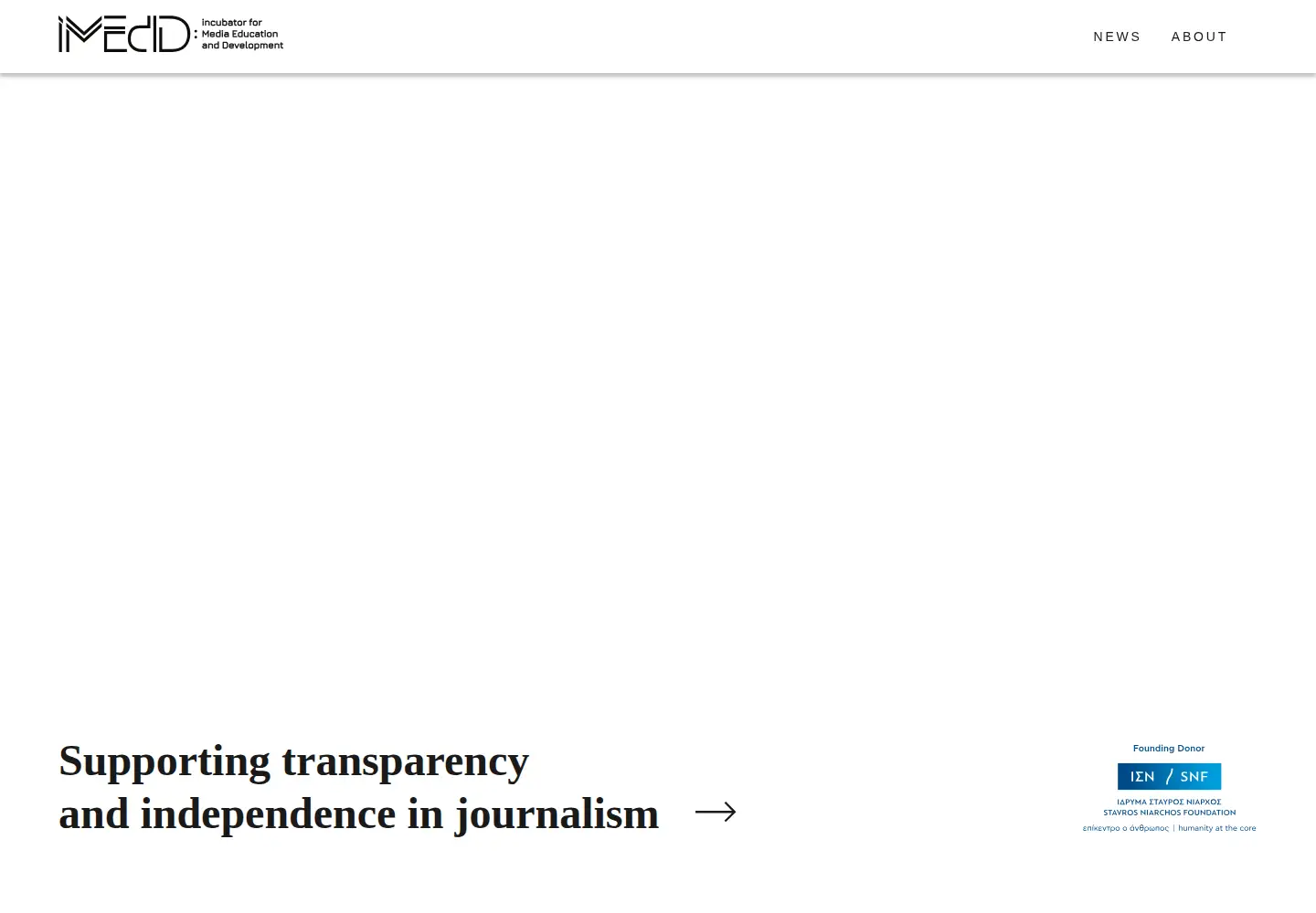 Captured homepage of imedd.org in the current scan