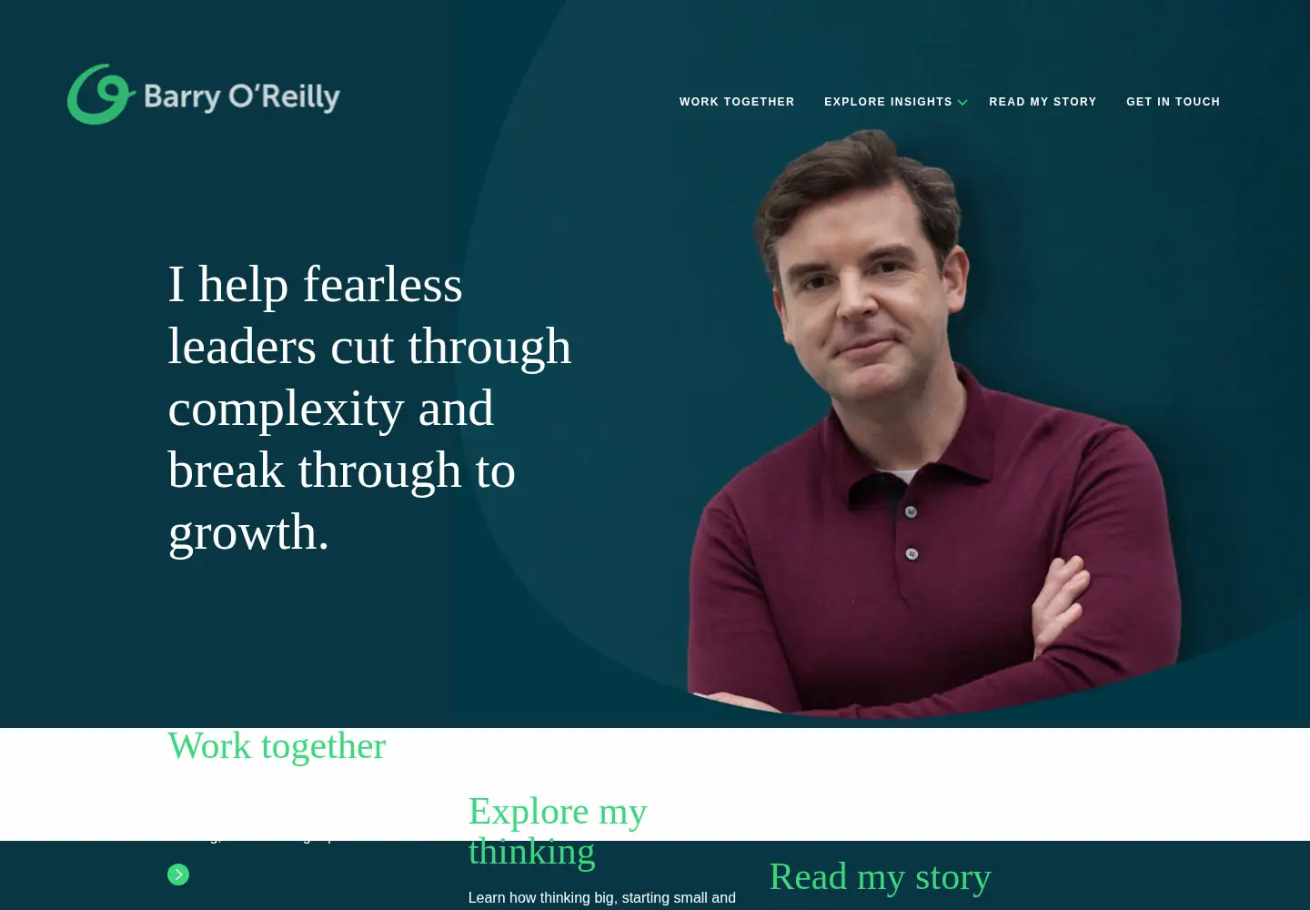 Captured homepage of barryoreilly.com in the current scan