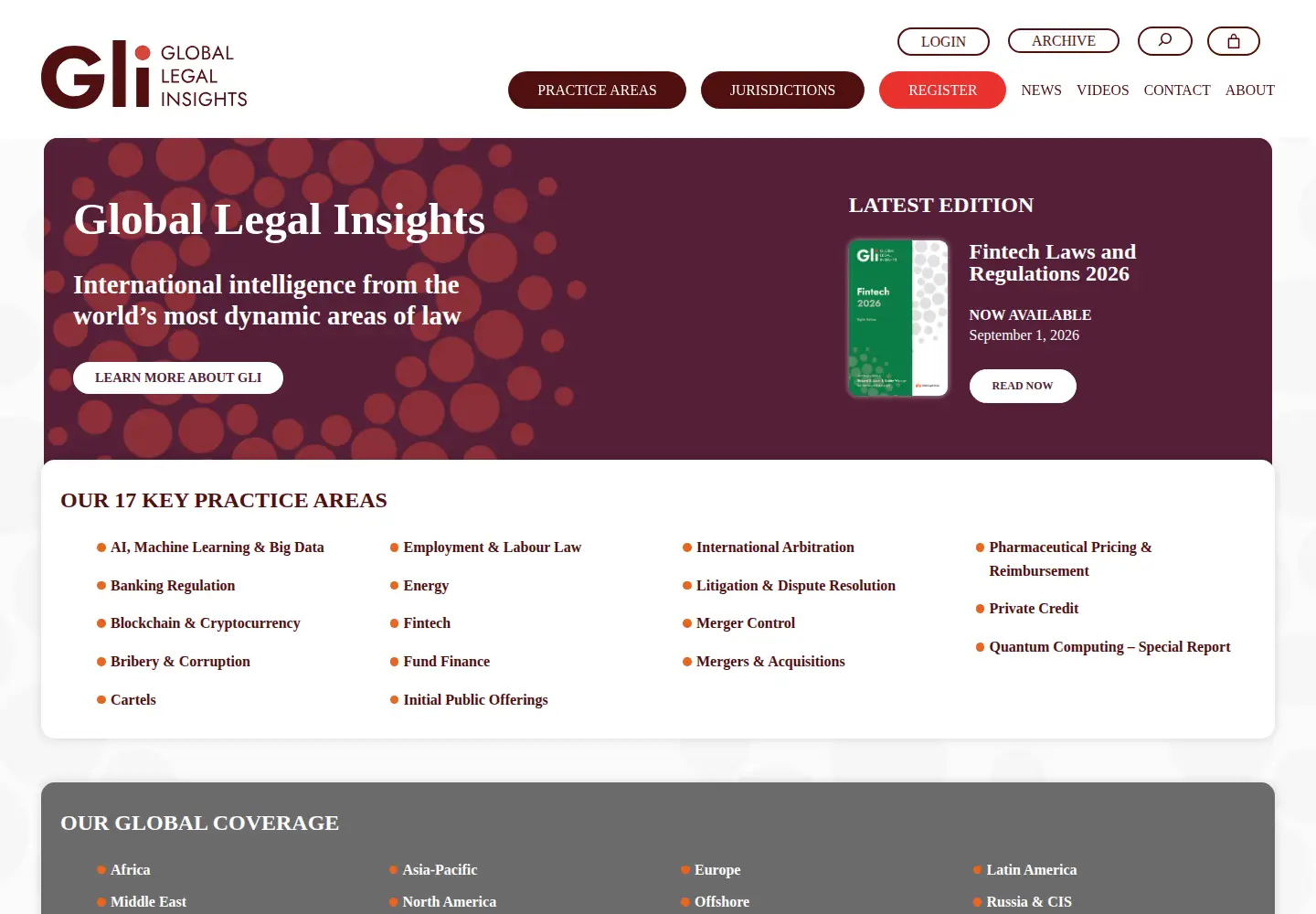 Screenshot of globallegalinsights.com