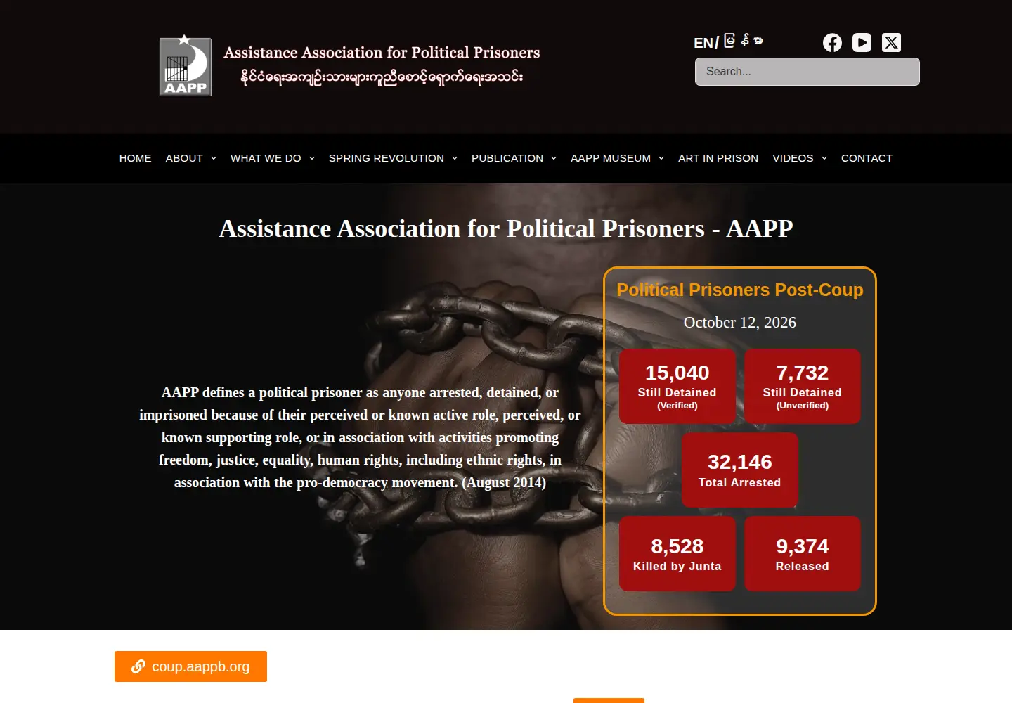Screenshot of aappb.org