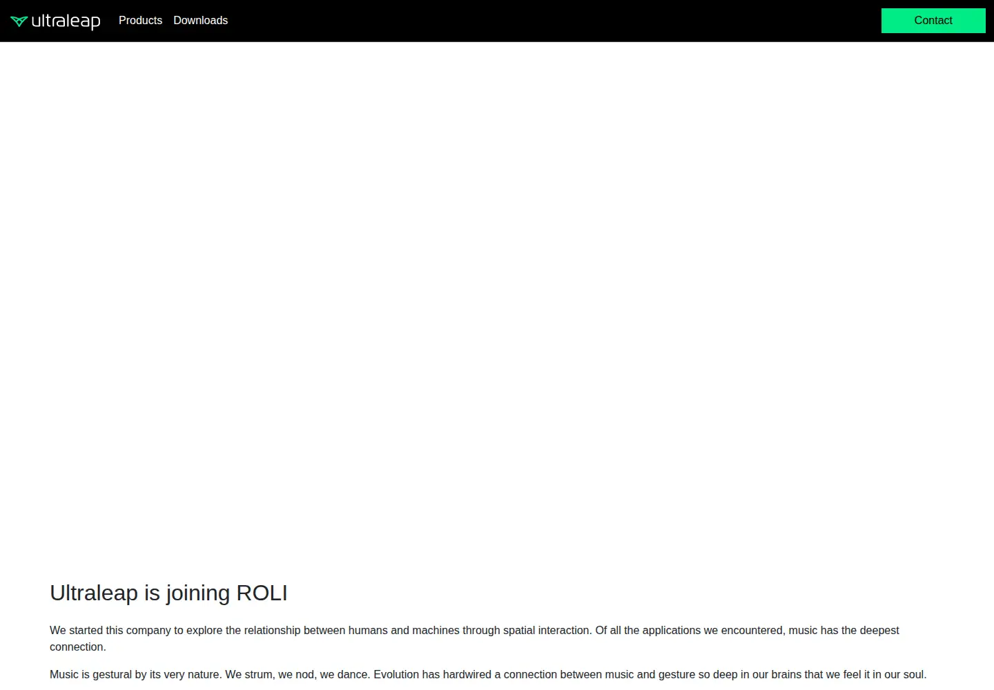 Screenshot of ultraleap.com