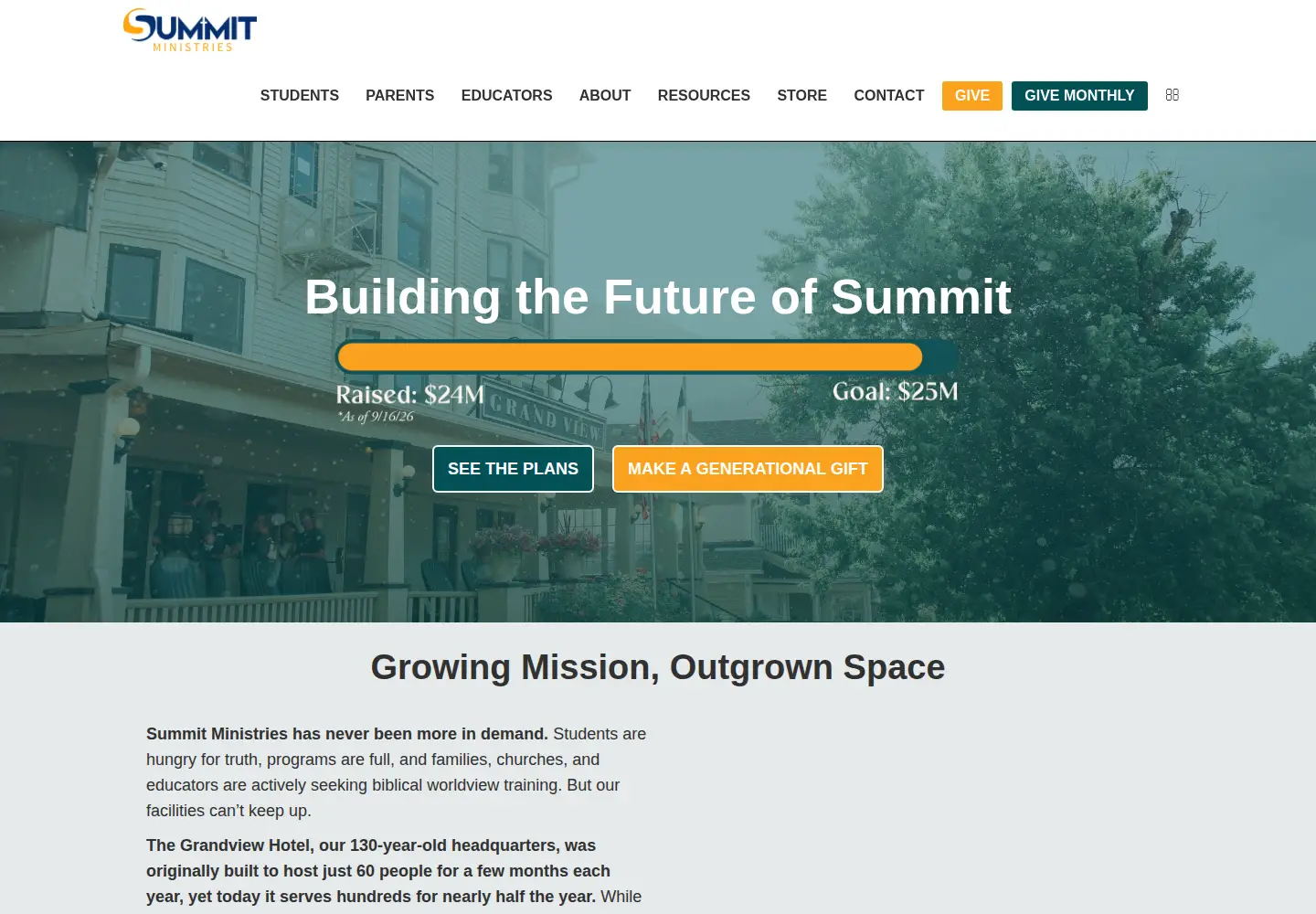 Screenshot of summit.org