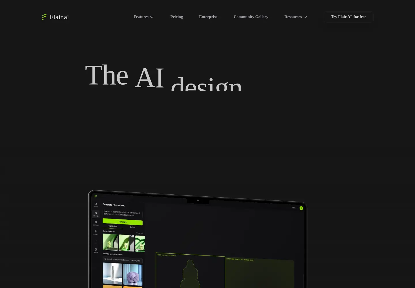 Screenshot of flair.ai