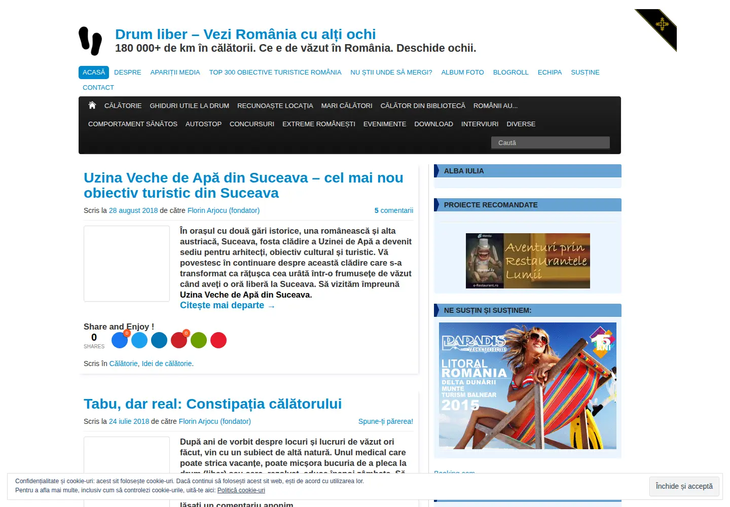 Captured homepage of drumliber.ro in the current scan