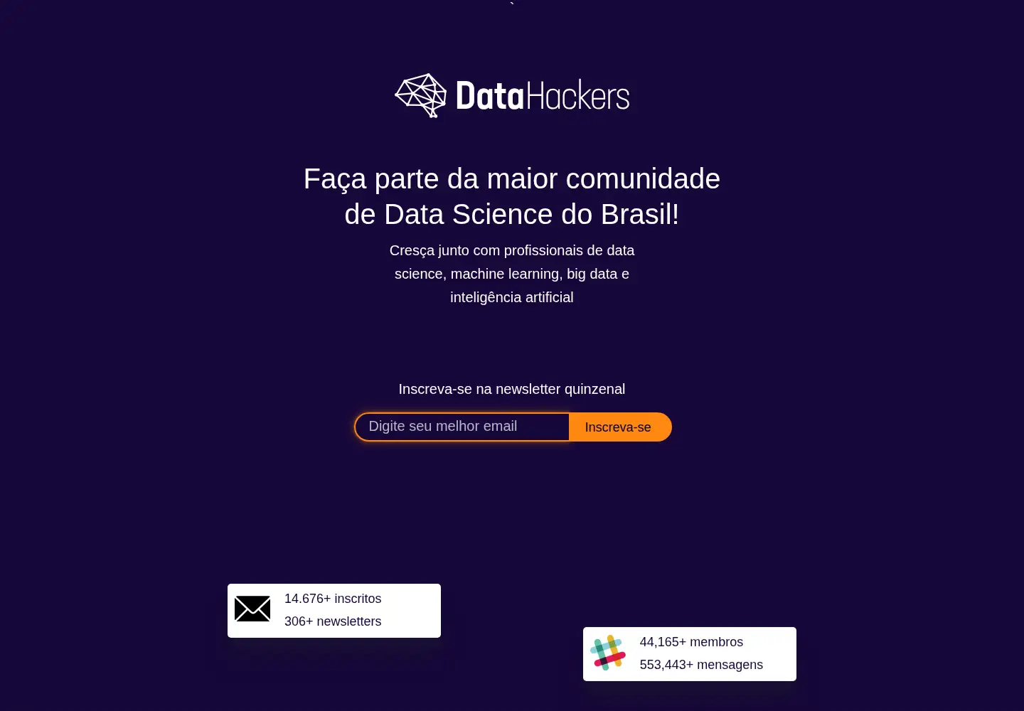 Screenshot of datahackers.com.br