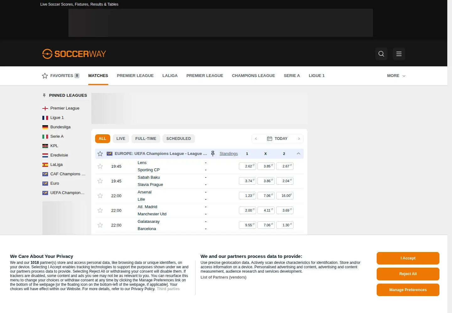 Screenshot of azscore.com