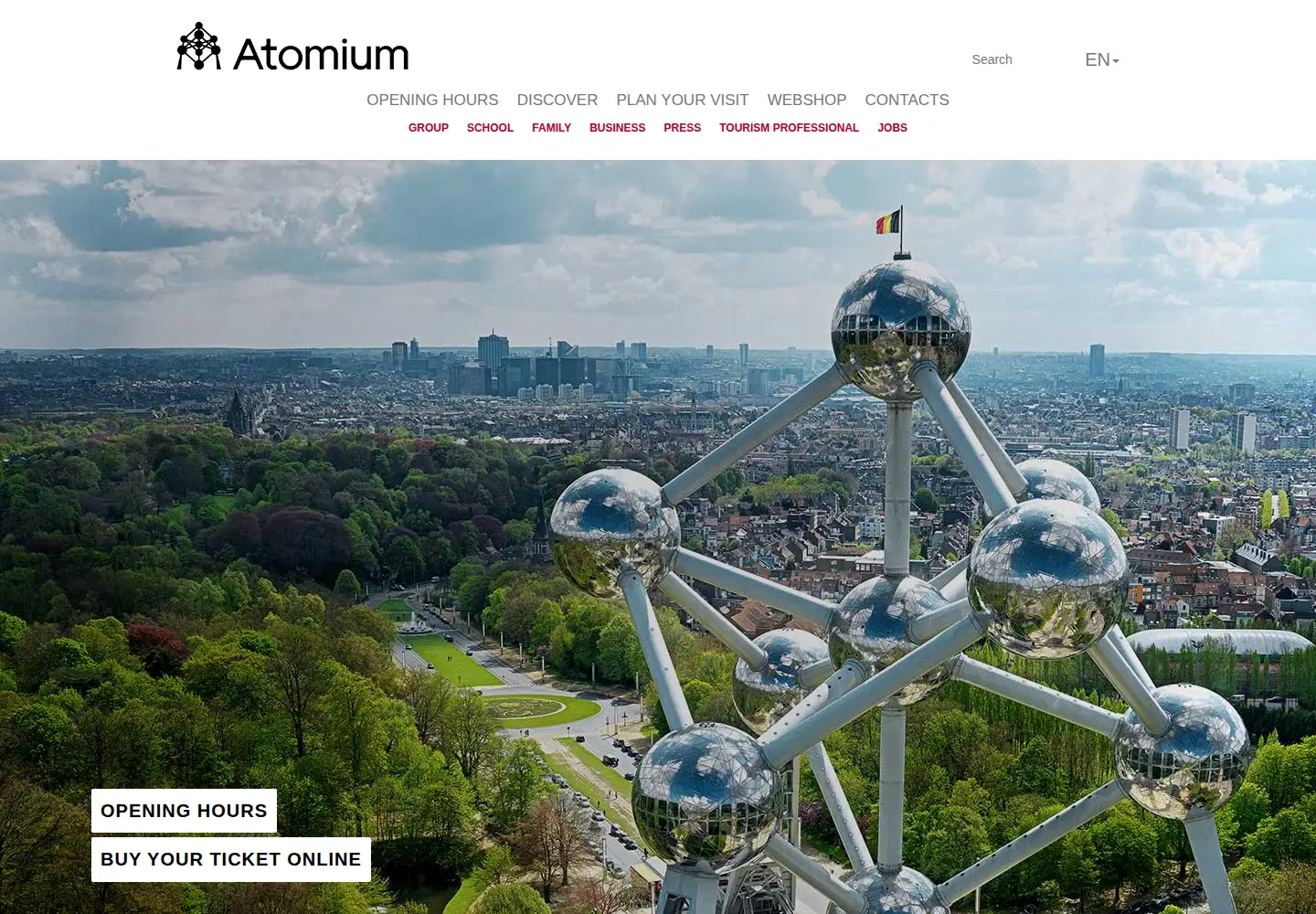 Screenshot of atomium.be