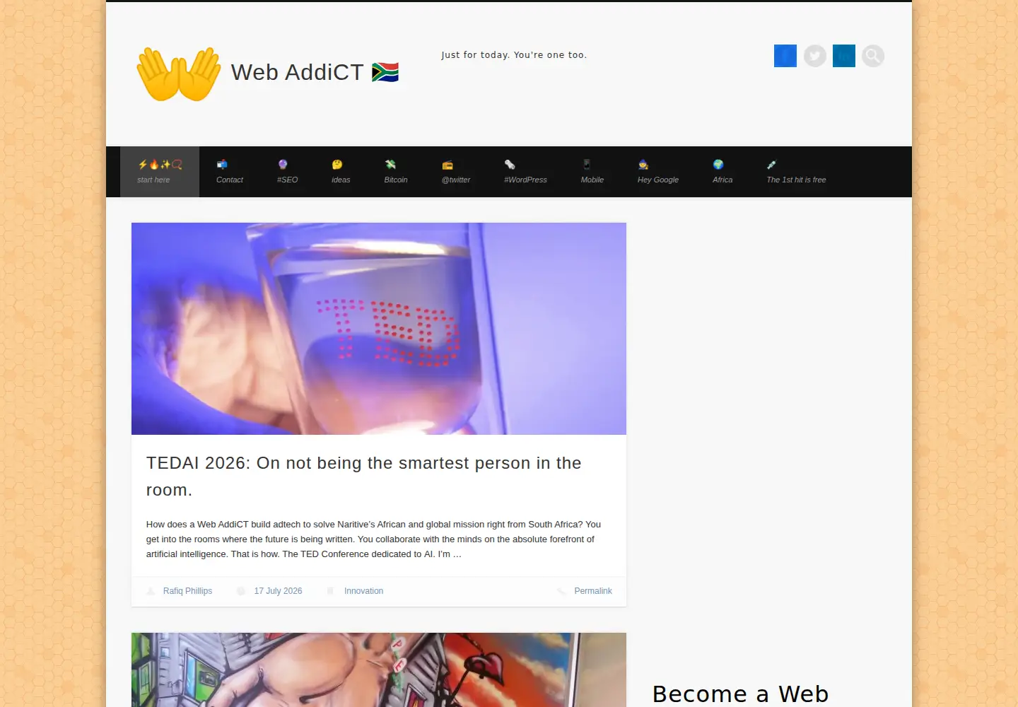 Screenshot of webaddict.co.za