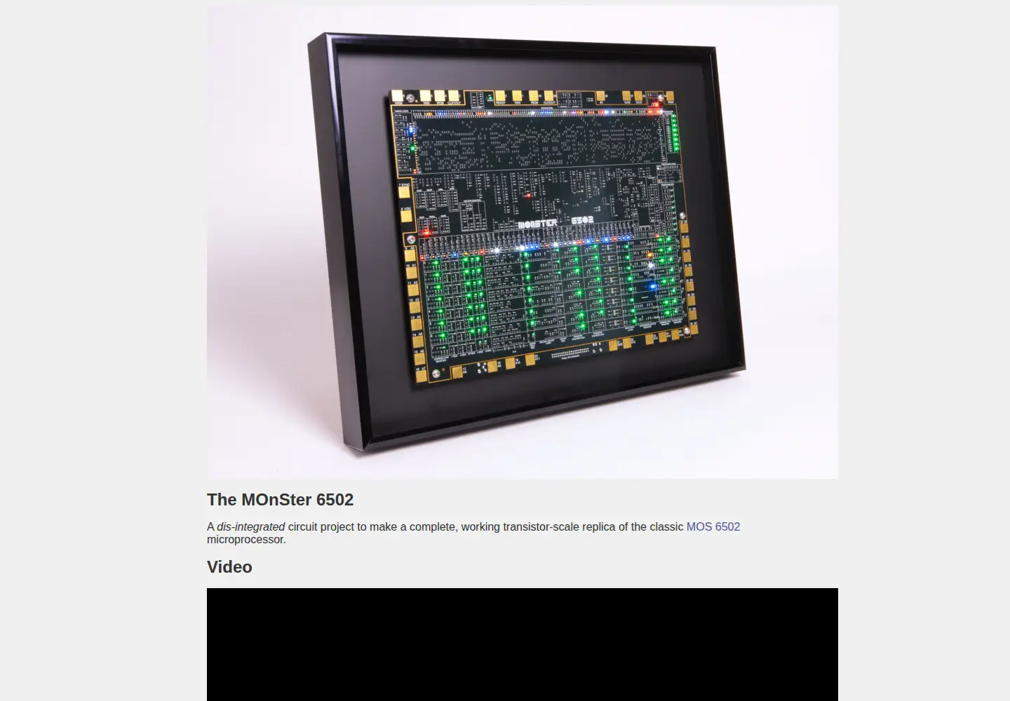 Screenshot of monster6502.com