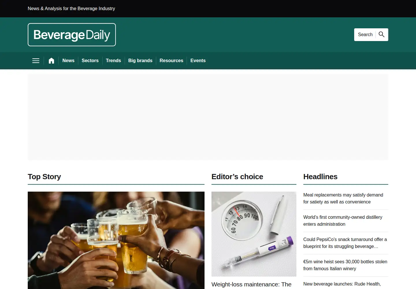 Screenshot of beveragedaily.com