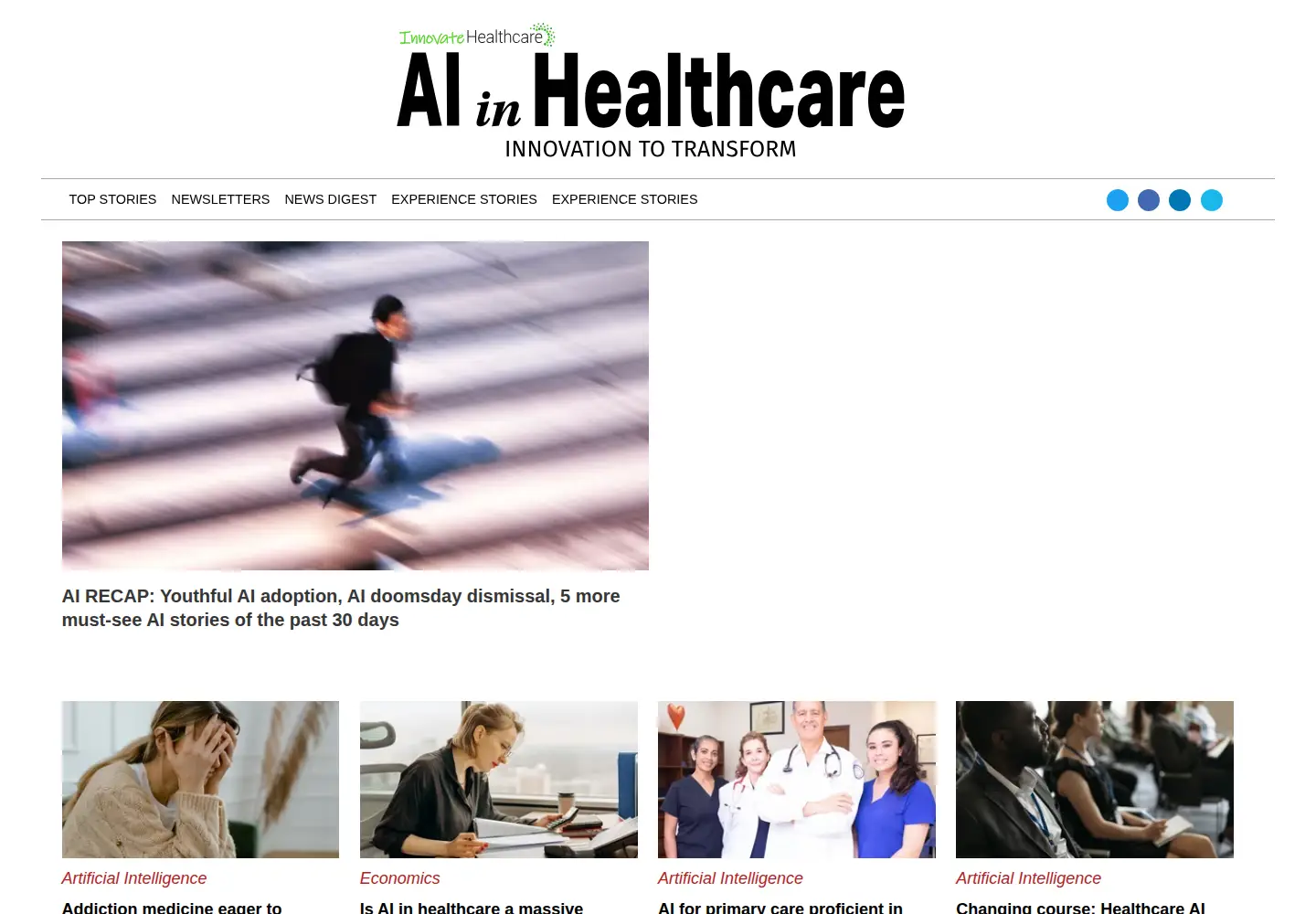 Screenshot of aiin.healthcare