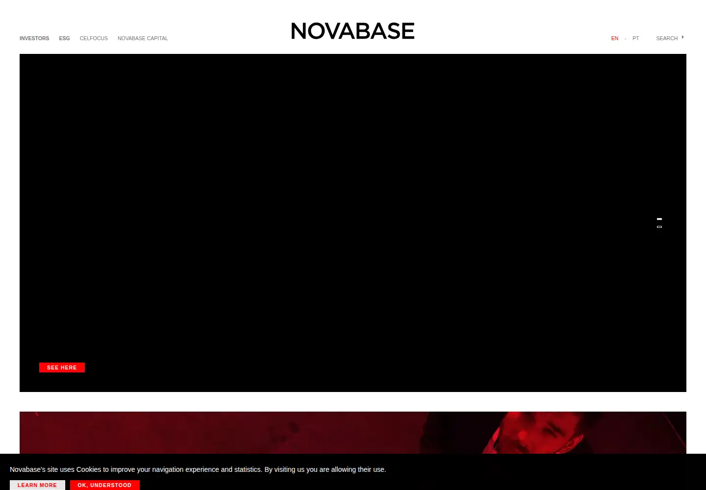Captured homepage of novabase.pt in the current scan