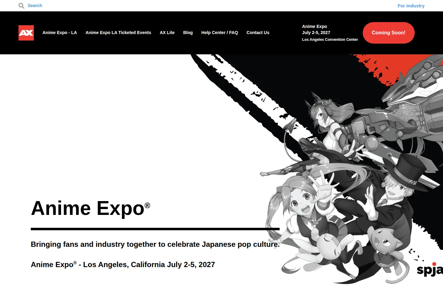 Screenshot of anime-expo.org