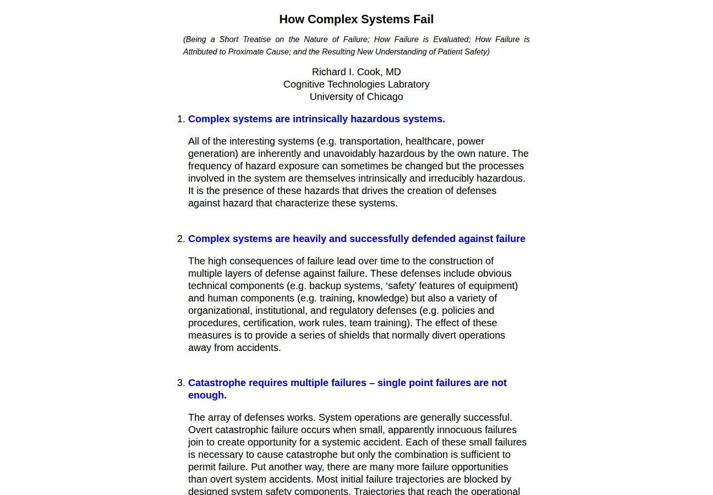 Screenshot of complexsystems.fail
