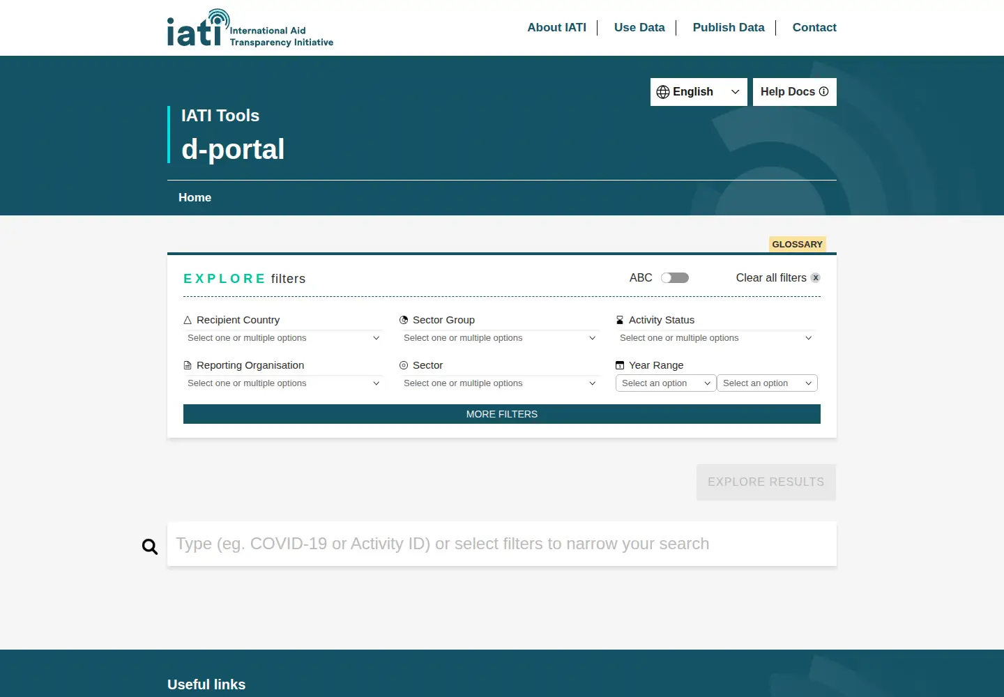 Screenshot of d-portal.org