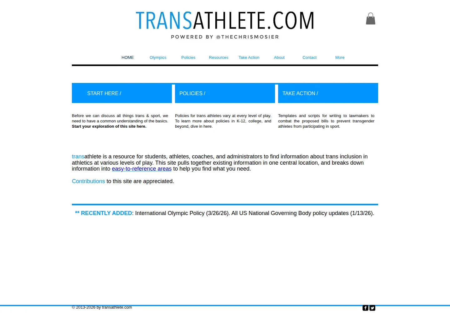 Screenshot of transathlete.com