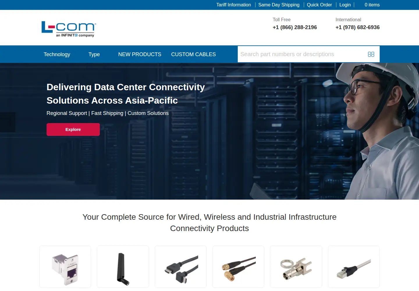 Screenshot of l-com.com