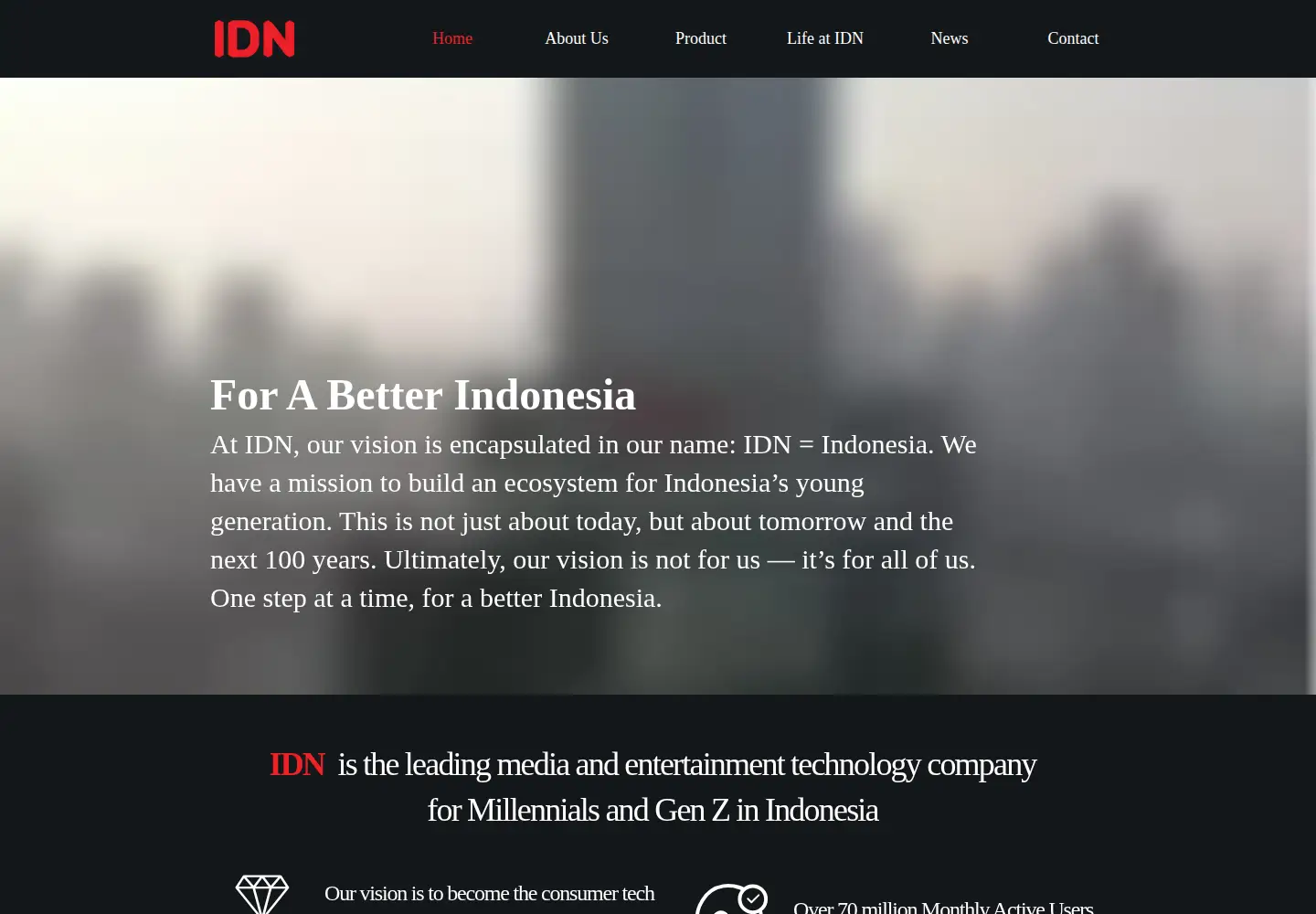 Screenshot of idn.media