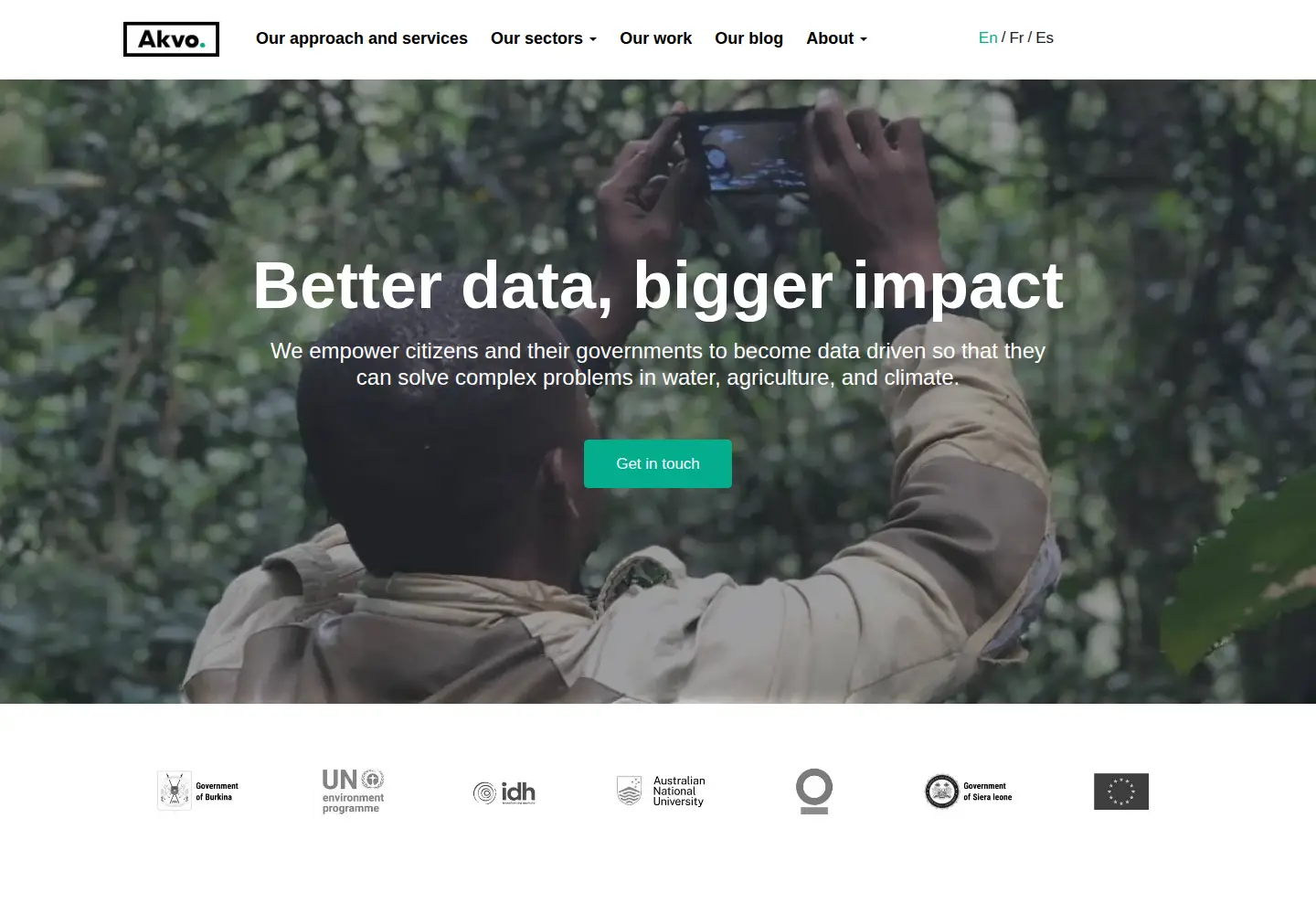 Screenshot of akvo.org