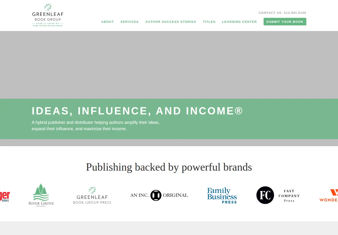 Screenshot of greenleafbookgroup.com