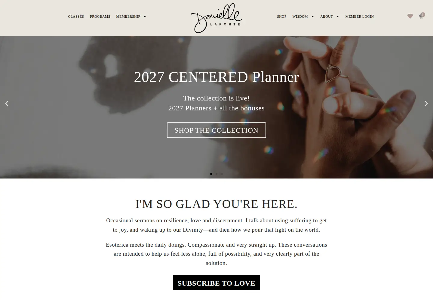 Screenshot of daniellelaporte.com