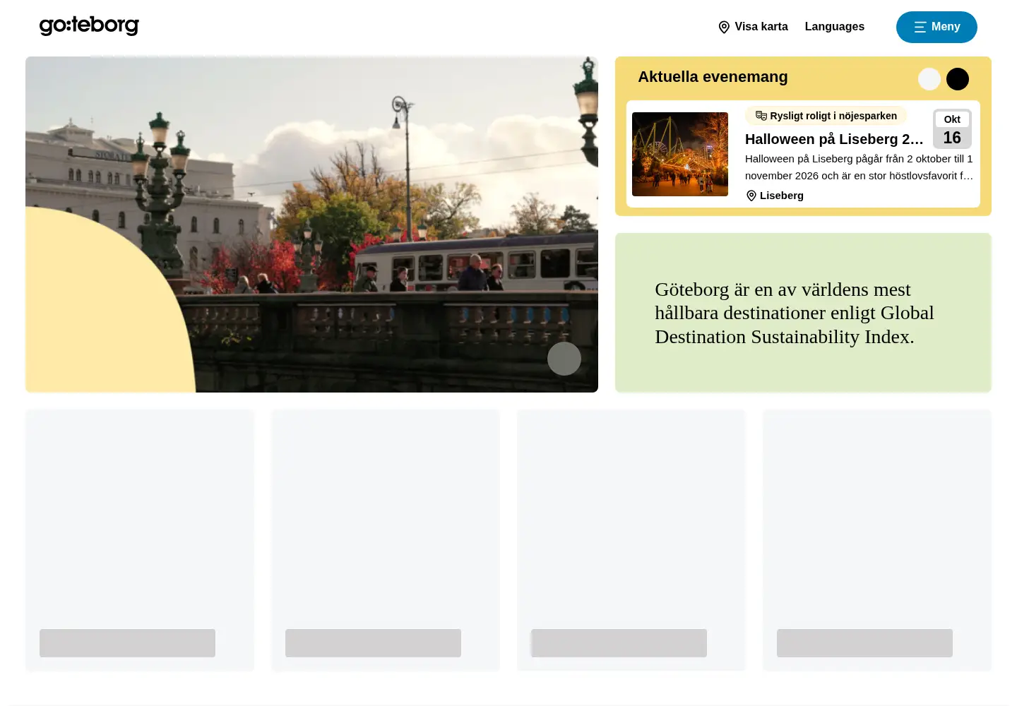 Captured homepage of goteborg.com in the current scan