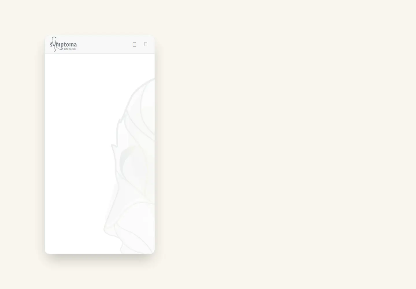 Screenshot of symptoma.com