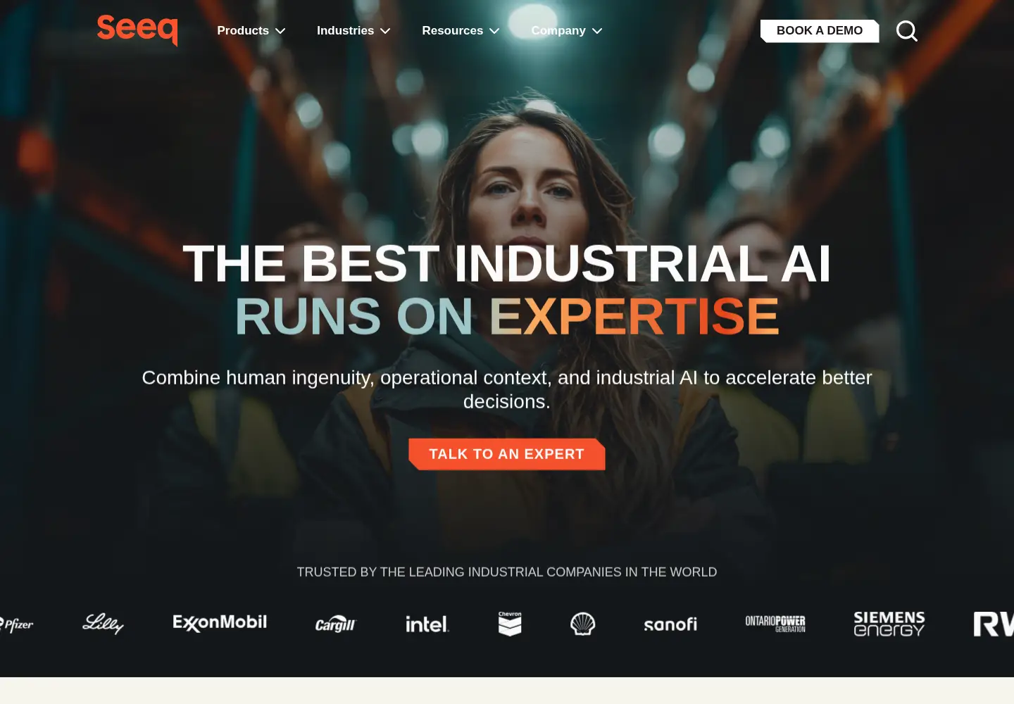 Screenshot of seeq.com