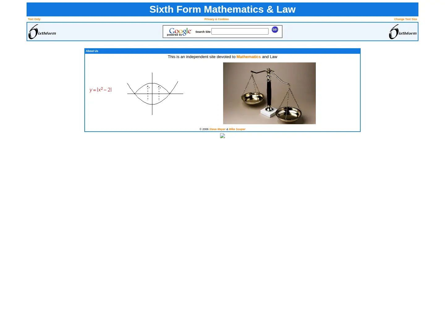 Screenshot of sixthform.info