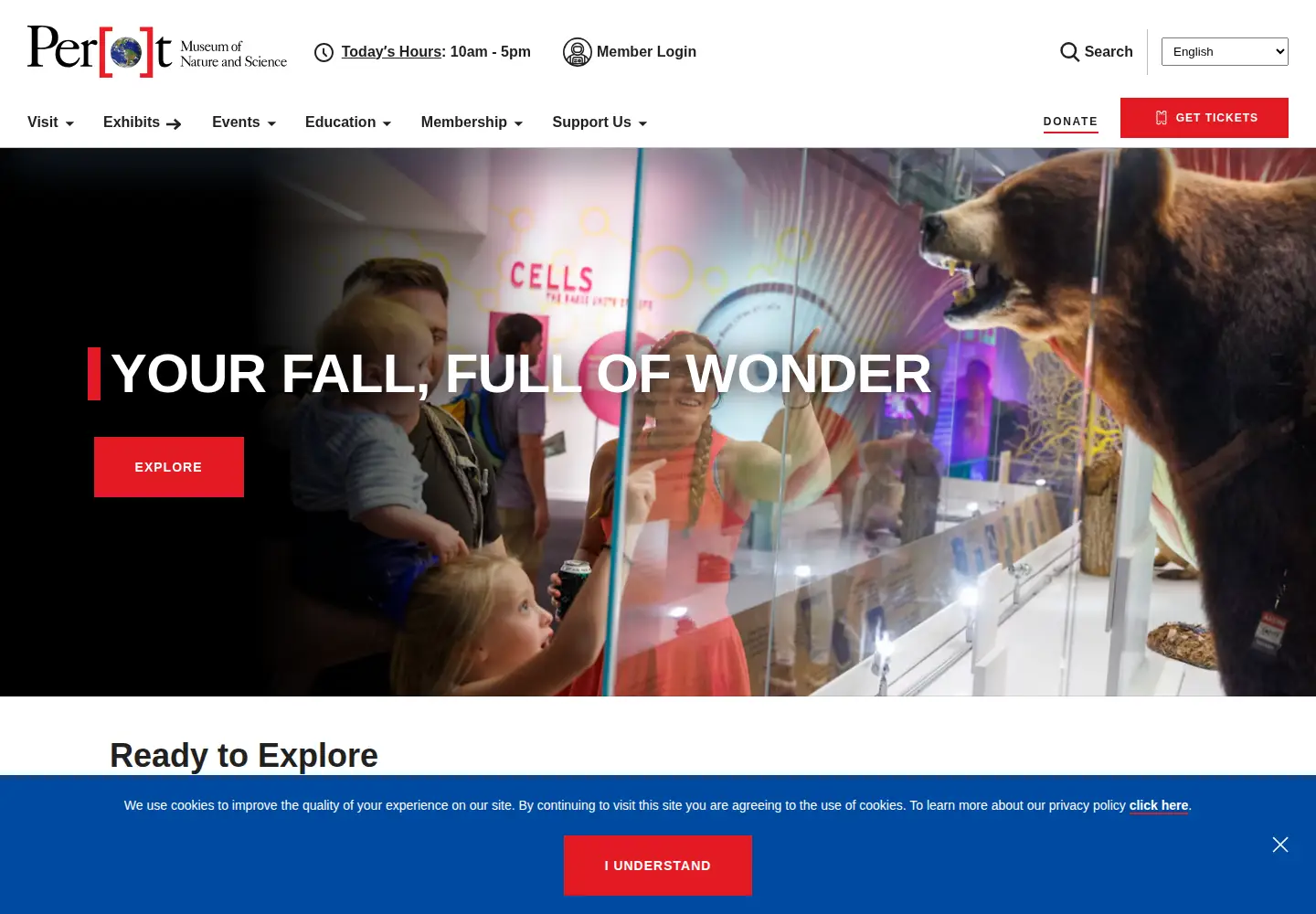 Screenshot of perotmuseum.org