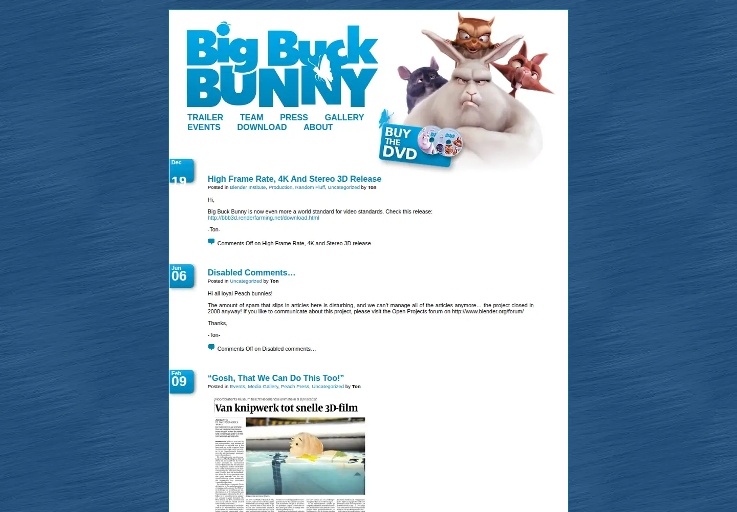 Screenshot of bigbuckbunny.org