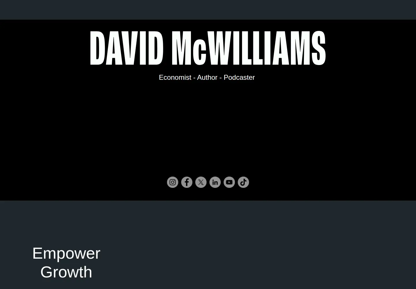 Captured homepage of davidmcwilliams.ie in the current scan