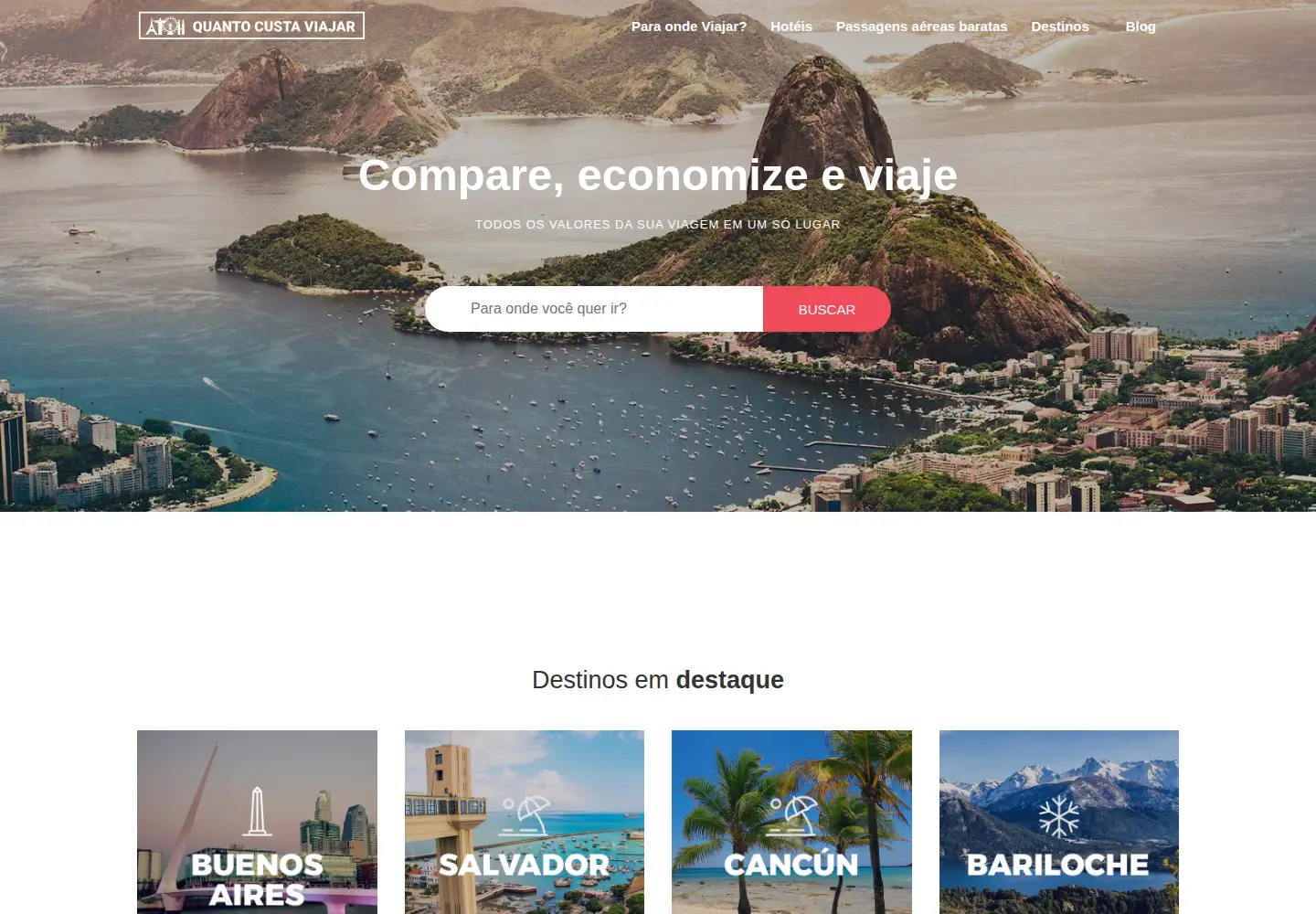 Screenshot of quantocustaviajar.com