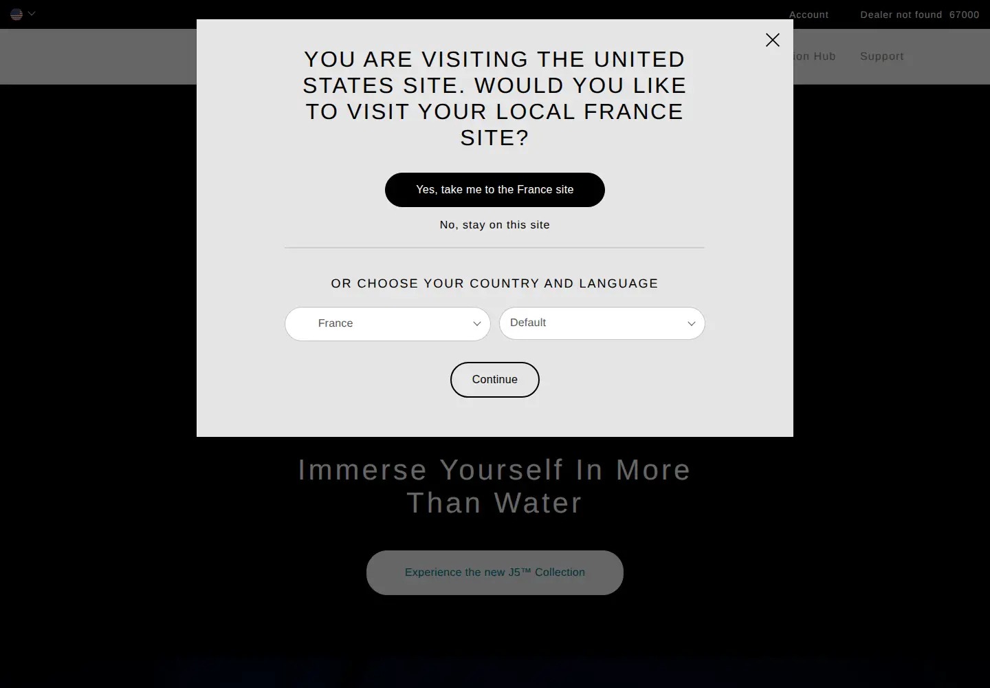 Screenshot of jacuzzi.com