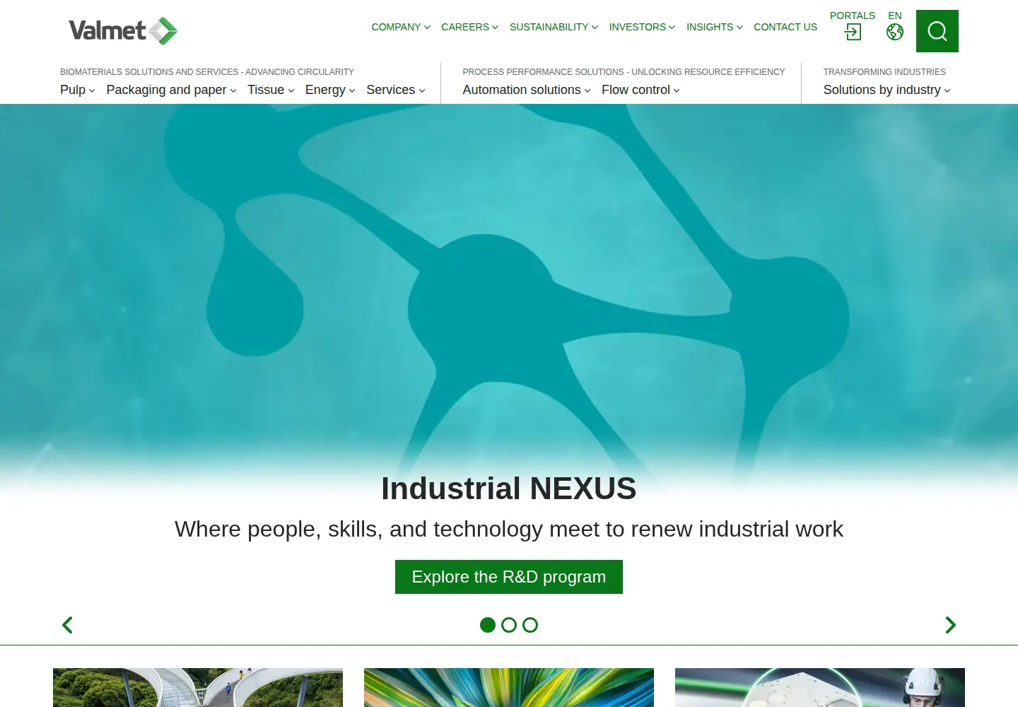 Screenshot of valmet.com
