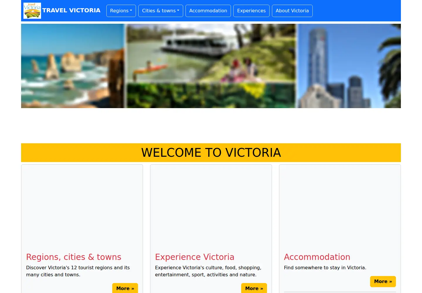 Screenshot of travelvictoria.com.au
