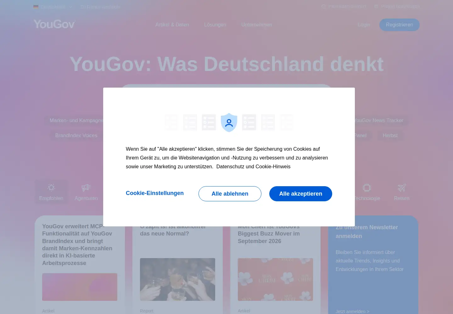 Screenshot of yougov.de