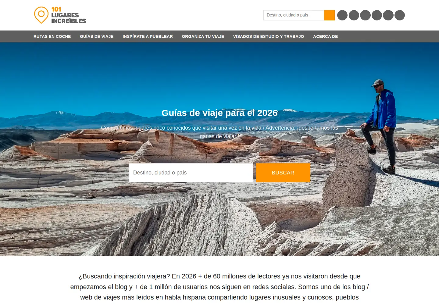 Screenshot of 101lugaresincreibles.com