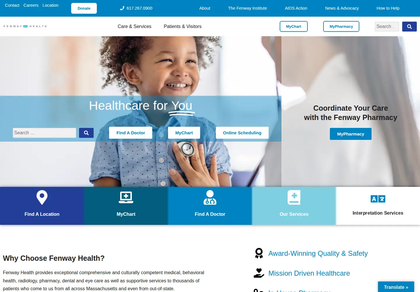 Screenshot of fenwayhealth.org