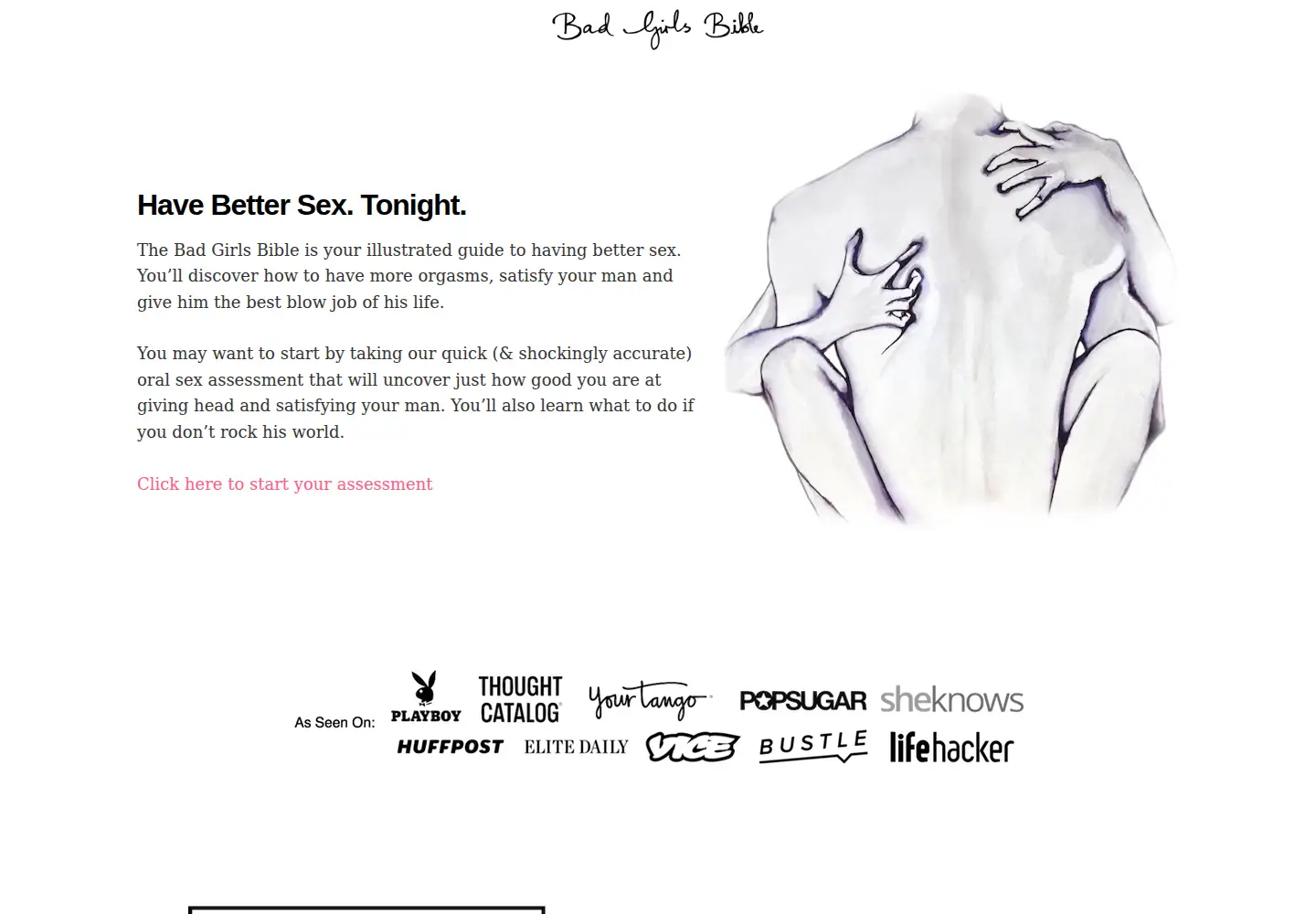 Captured homepage of badgirlsbible.com in the current scan