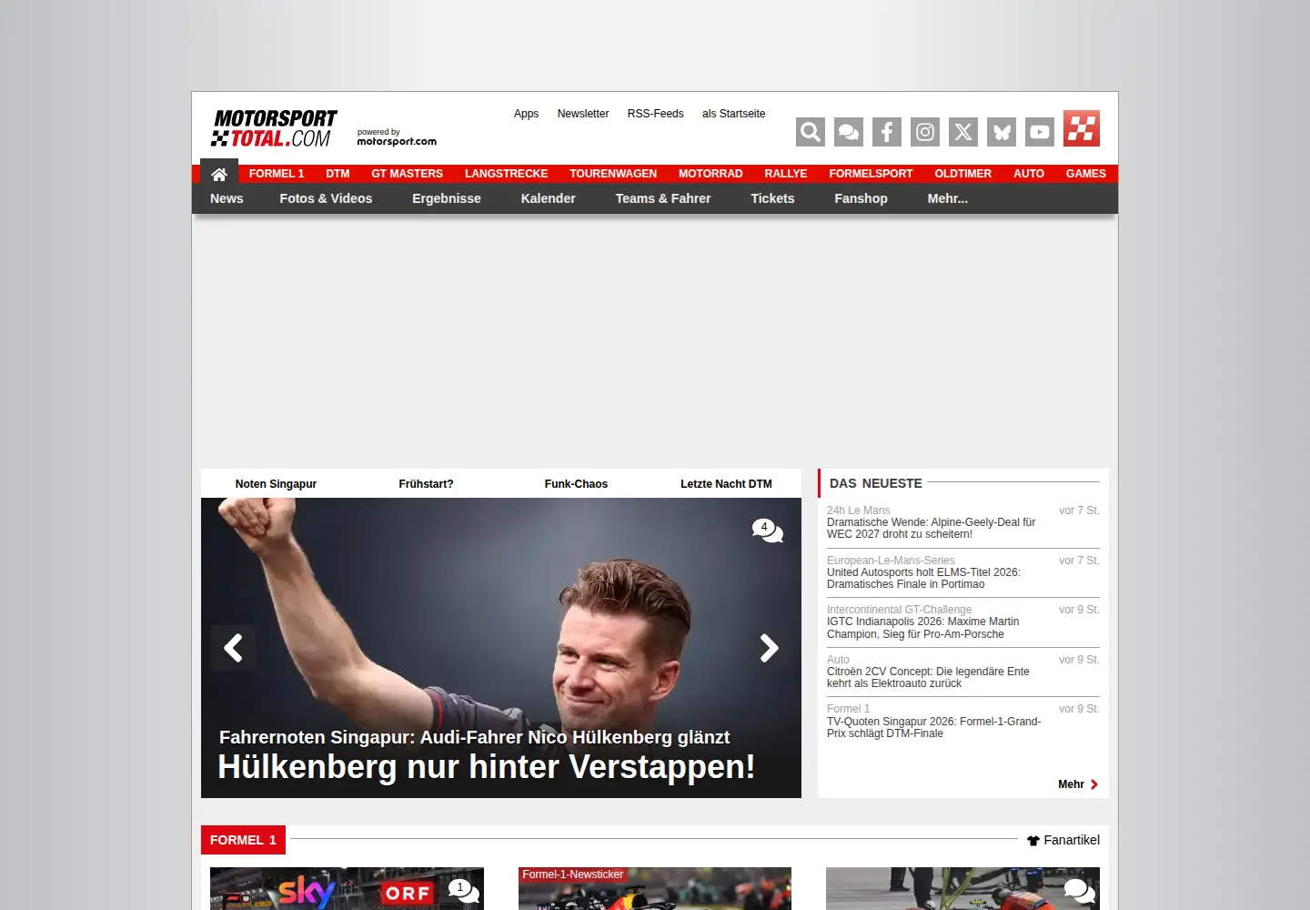 Screenshot of motorsport-total.com