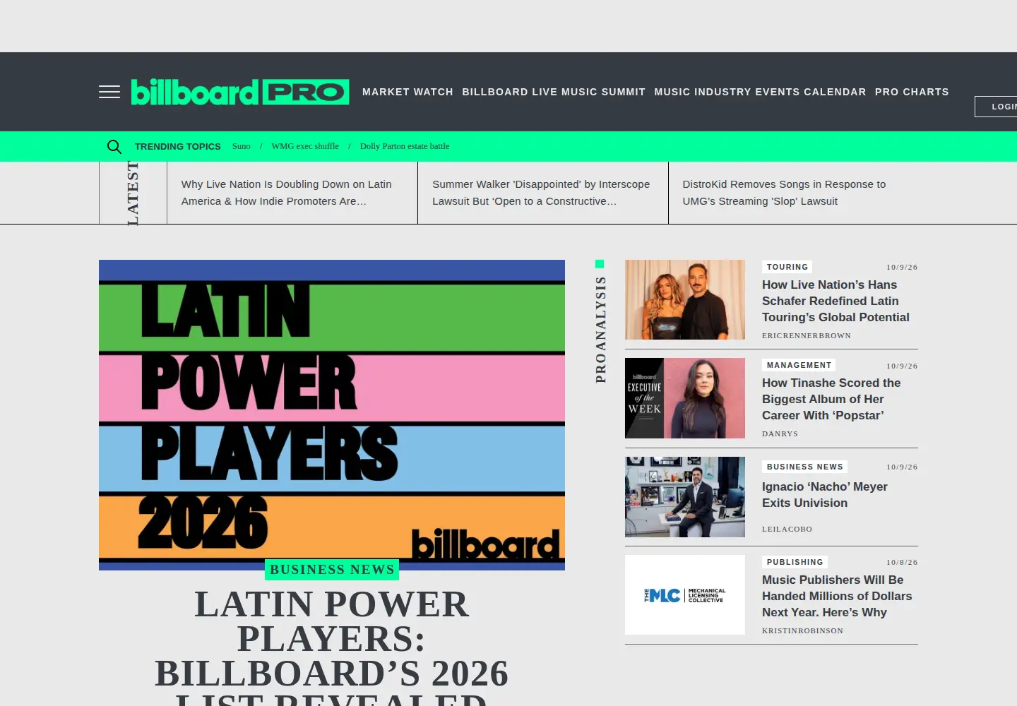 Screenshot of billboard.biz