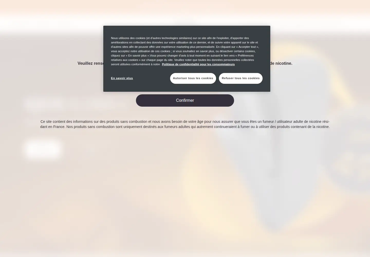 Screenshot of iqos.com