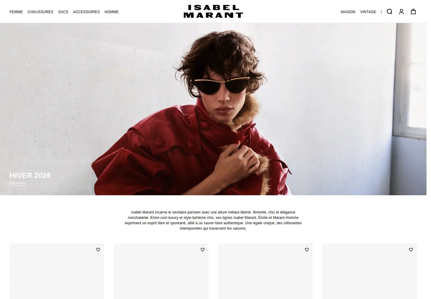 Screenshot of isabelmarant.com