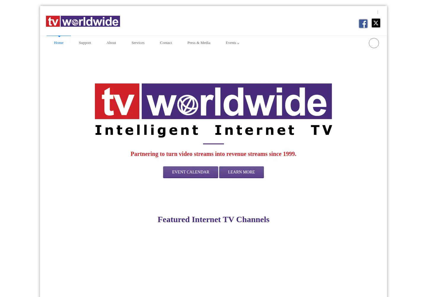 Screenshot of tvworldwide.com