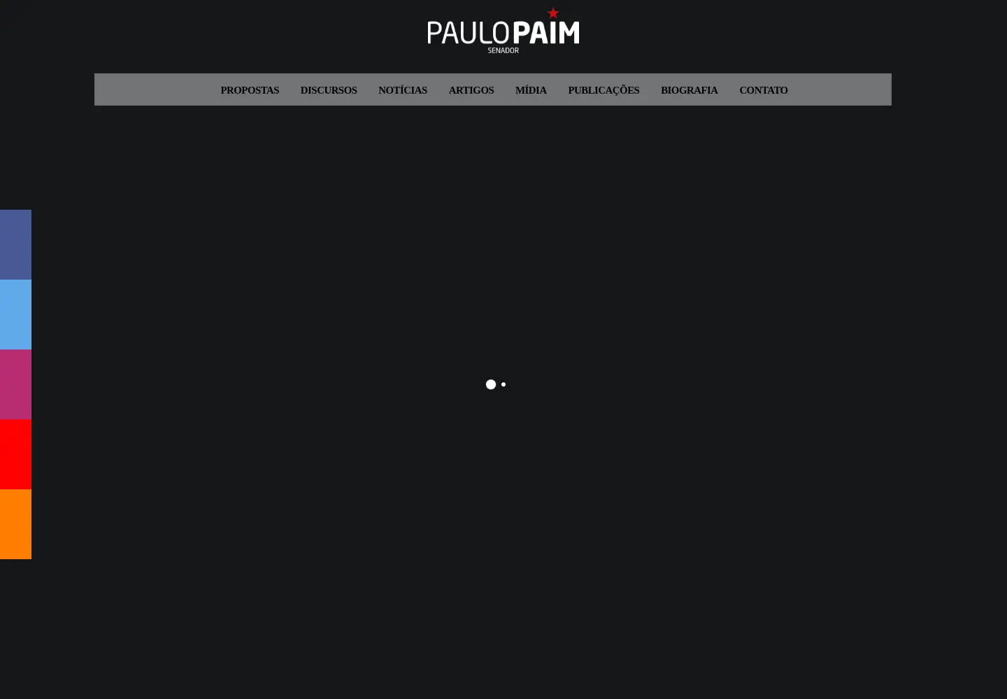 Screenshot of senadorpaim.com.br